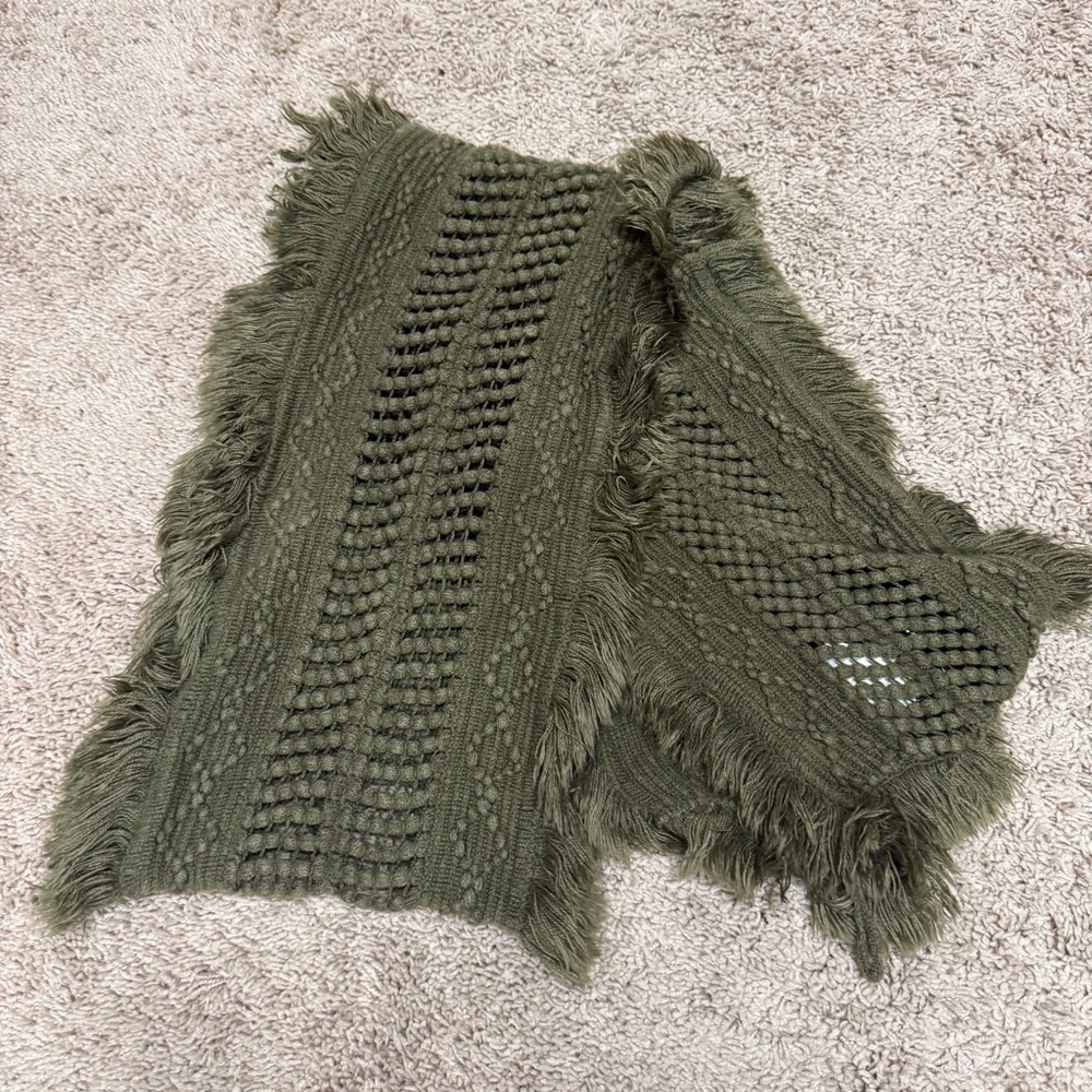 Cozy, Cute Olive Textured Circle Scarf